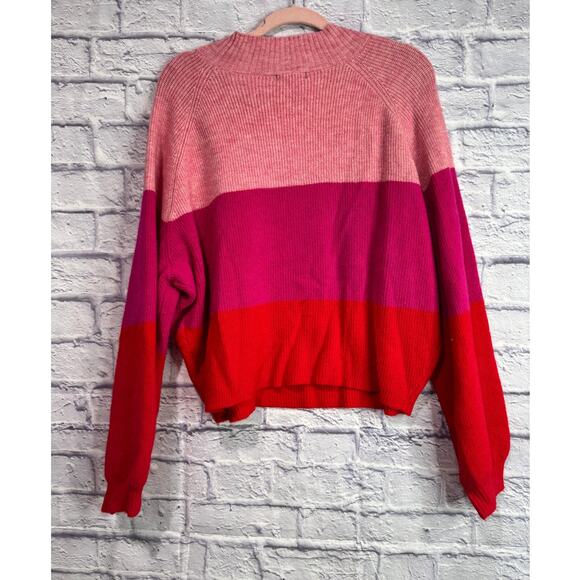 AQUA Colorblock Wool Blend Sweater XL NWT* - Picture 6 of 6